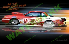 Bob Glidden 1987 Pro Stock Thunderbird P/S LIT Poster-Banner Print-057