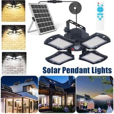168LED Solar Pendant Light Outdoor Indoor Solar Powered Motion Sensor Shed Light