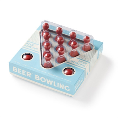 Brass Monkey Beer Bowling Drinking Game Set (Board Game)