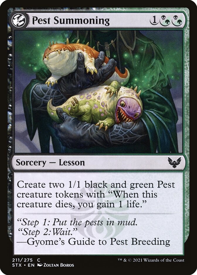 Pest Summoning (211) Strixhaven: School of Mages STX MTG Magic
