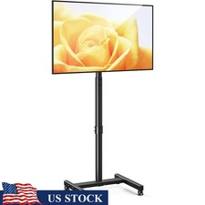TV Floor Stand Adjustable Height Tilt Mount 13-50 Inch Monitors Sturdy Base New