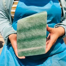 6.51LB Natural green strawberry quartz crystal freeform mineral healing decor