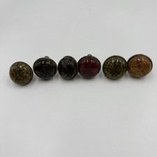Vintage Retro 1960s Lucite Spice Herb Seed Bean Resin Metal Six Drawer Pulls Vintage Retro 1960s Lucite Spice Herb Seed Bean Resin Metal Six Drawer Pulls