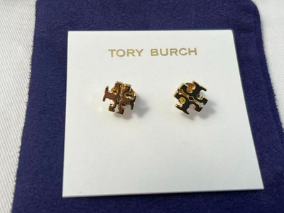 Original Tory Burch Kira Ohrstecker Tory Gold mit Staubbeutel