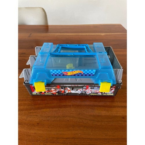 Works! Hot Wheels Toolbox Launcher Car Shoot Ramp Base Car Storage Container