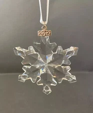 SWAROVSKI 2012 CHRISTMAS ORNAMENT -LARGE--MINT--NO BOX -WITH DATE TAG