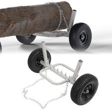 Heavy Duty Log Holder Log Dolly w/ Chain Log Skidder Arch Trailer Fits Universal