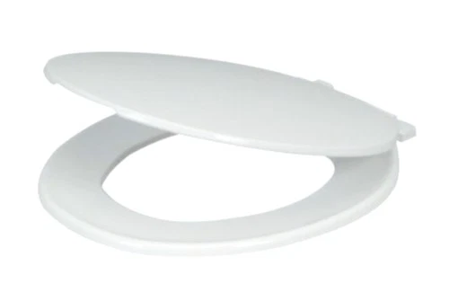 ProFlo Toilet Seat, Round, Closed Front, White, with Cover - Picture 1 of 1
