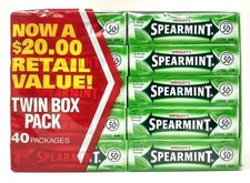 Wrigley's Chewing Gum Spearmint 5 count Pack of 40