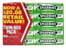 Wrigley's Chewing Gum Spearmint 5 count Pack of 40