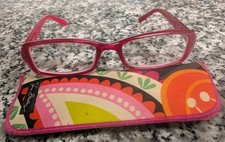 Vera Bradley Pink Floral Eyeglass Frames w/ Matching Soft Case Women's