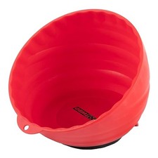 Red Magnetic Nut Cup, Curved Magnetic Parts Tray Holds Up to 5 Pounds, Red