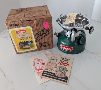#ad Vintage NEW Unfired Coleman Sportster Camp Stove 502 700 w Original Box 11 82 $150.00
