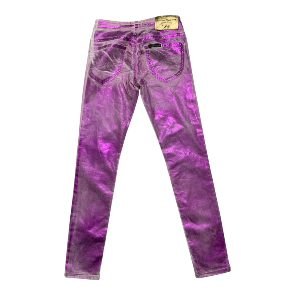 Pantalón para mujer LEE X VIVIENNE WESTWOOD M.I.Turkey rosa mezcla de algodón talla 27. PEC Foto 2 de 4