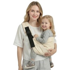 Baby Sling Carrier, Carrier Sling with Double Safety Buckle and Adjustable Sh...