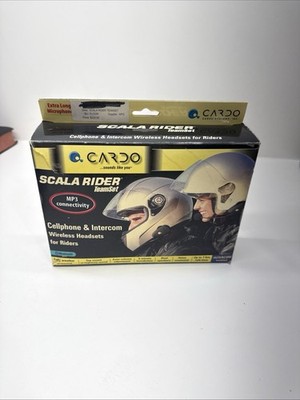NOS Cardo Scala Motorcycle Helmet Rider TeamSet Bluetooth Intercom *READ*