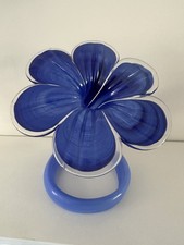 Unbranded Murano Glass Flower Ornament - H16 x W13.5 cm. Used - Kept In Cabinet 