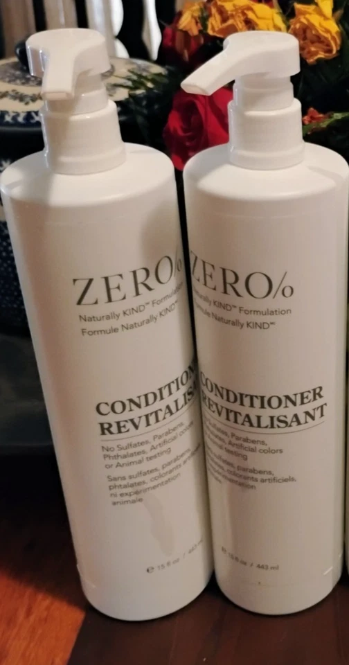 2 bottles ZERO CONDITIONER REVITALISANT Hilton Gilchrist & Soames kind naturally