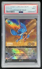 2024 Disney Lorcana EN 30P1 Stitch Set Championship Prize PSA 9