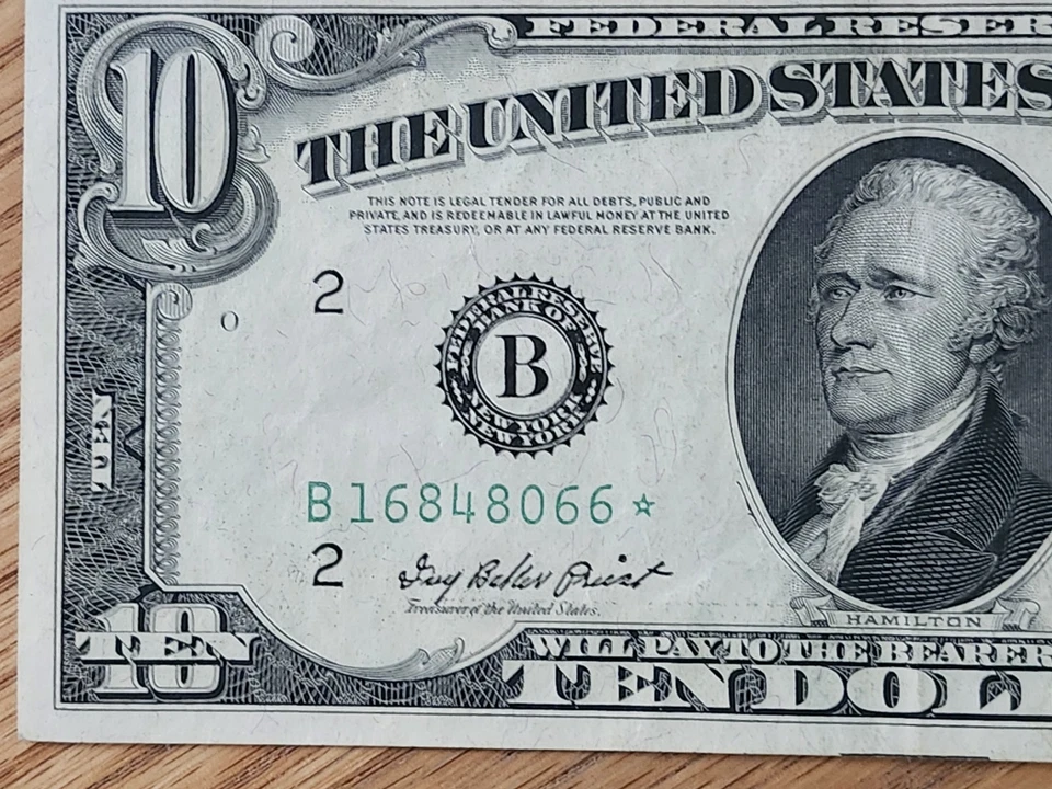 1950 A $10 "STAR NOTE" NEW YORK DISTRICT B16848066* - Image 3 of 4