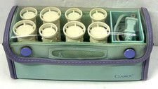 Clairol Set To Go 8 Hair Hot Rollers Travel Setter TS-8 w/ Clips Tested