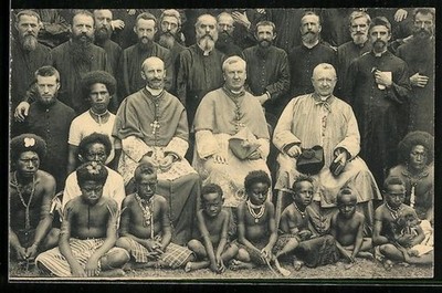 AK Yule / Papua-Neuguinea, Jubilé épiscopal de Mgr. de Boismenu, Missionare und 