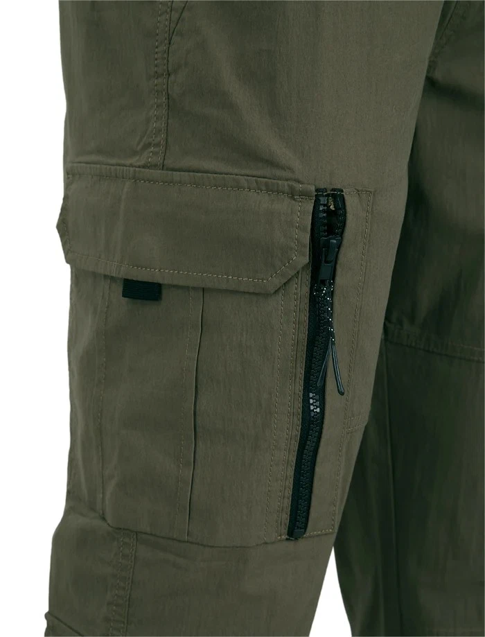 Tokyo Laundry Stretch Cotton Blend Elastic Waist Cargo Trousers - Green - Image 2 of 4