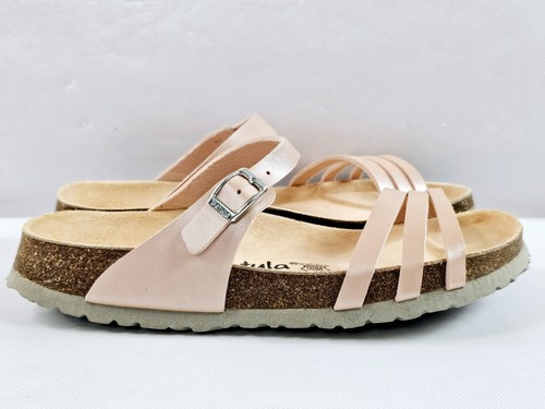 Betula By Birkenstock Iris Women's Sz 10 Strappy Sandals Pink Cork New No Box - Picture 3 of 16