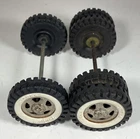 Vintage Tonka Set Of 6 Wheels Whitewall Tires Axle Assembly Parts Restore Custom