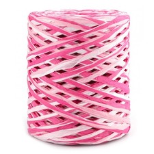 G2PLUS Colored 525 Feet Raffia Paper Ribbon, 525 Ft, White Pink Rose Red