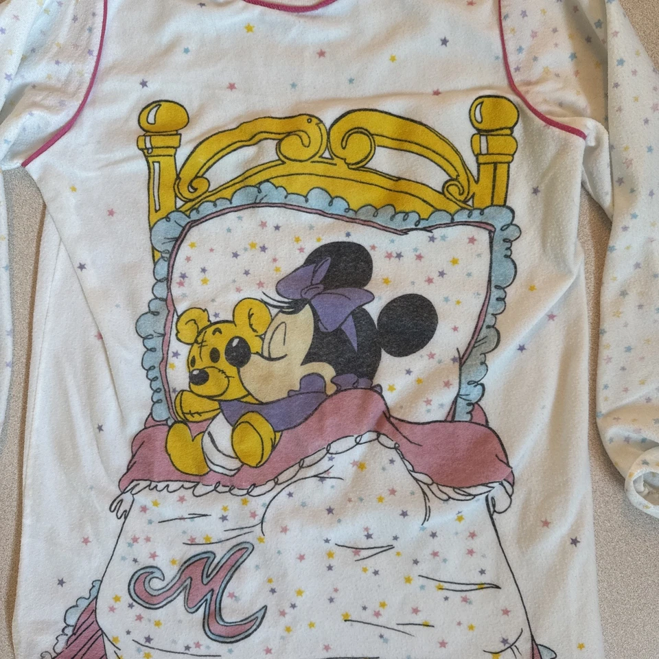 Camisa de vestir camisón vintage de Walt Disney Minnie Mouse para niñas talla 8 hecha en EE. UU. rara Foto 3 de 4