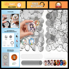 200 Sets Button Maker Supplies - 2.25" Pin Making Kit for DIY Button Press Acces