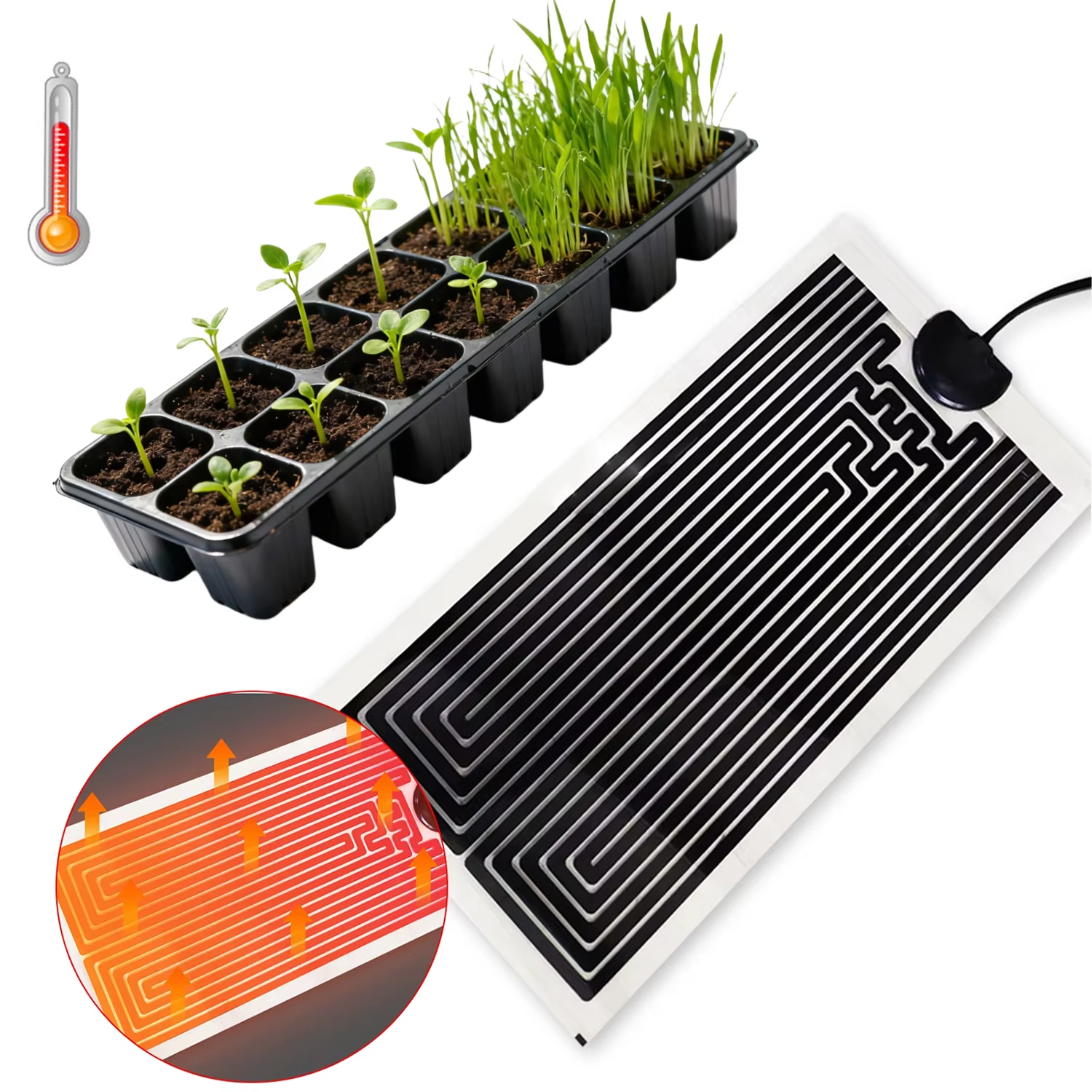 5~40W Plant Heating Pad Seedling Heat Mat Electric Warming Mat for Faster Germin