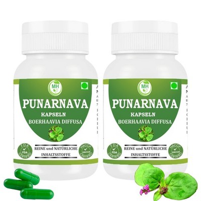 Morsan's Boerhaavia Diffusa (Punarnava) Kapseln Kombipackung 2 x 60 Veg. Caps.