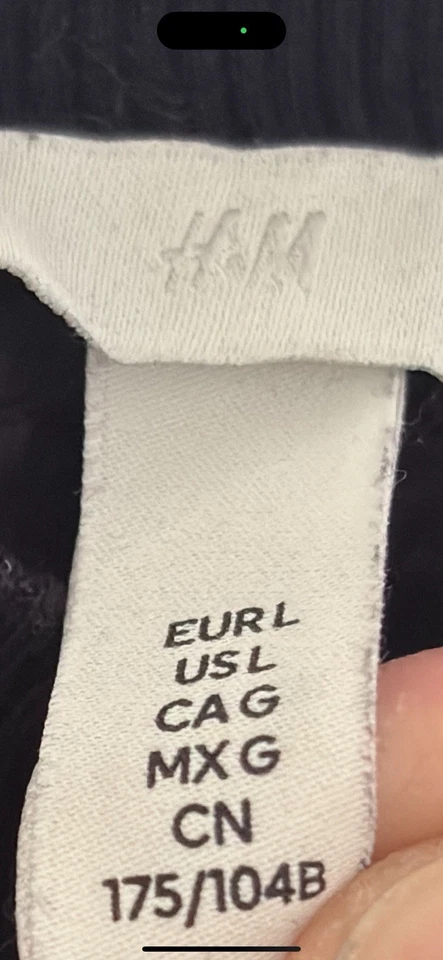 H&M Light Blk Sweatshirt "Paris" Logo Women's Sz L Button - Image 3 of 4