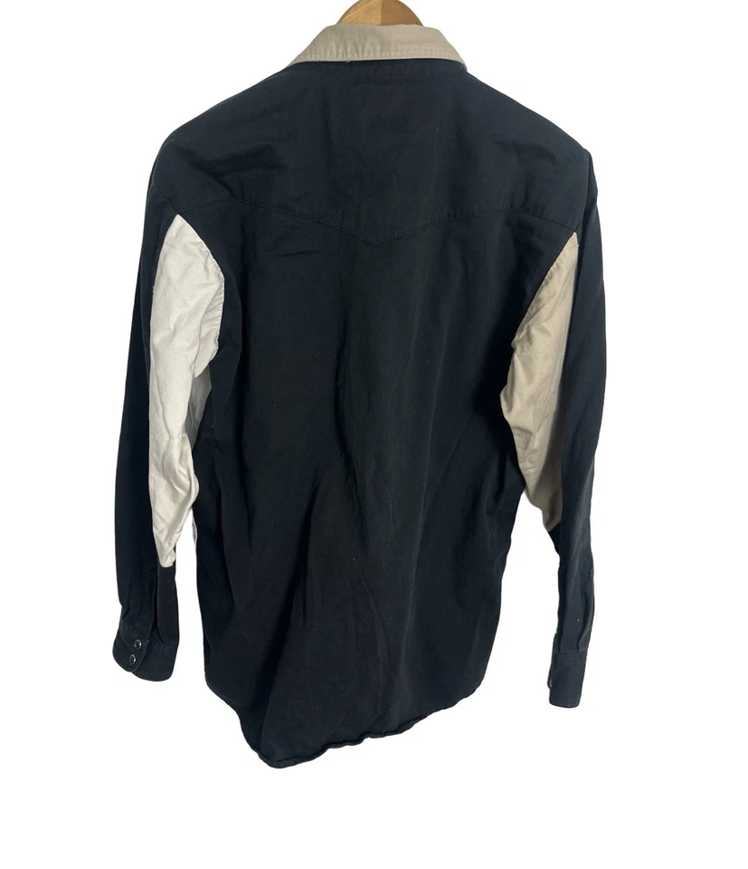 复古牧马人男式西部珍珠扣色衬衫,尺寸 M — 第 4/4 张图片