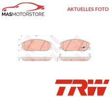 SATZ BREMSBELÄGE BREMSKLÖTZE VORNE TRW GDB3297 P FÜR ACURA INTEGRA 1.8L