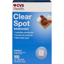 CVS Clear Spot Invisible Protection Bandages, 100 Qty, One Size, 7/8 inch