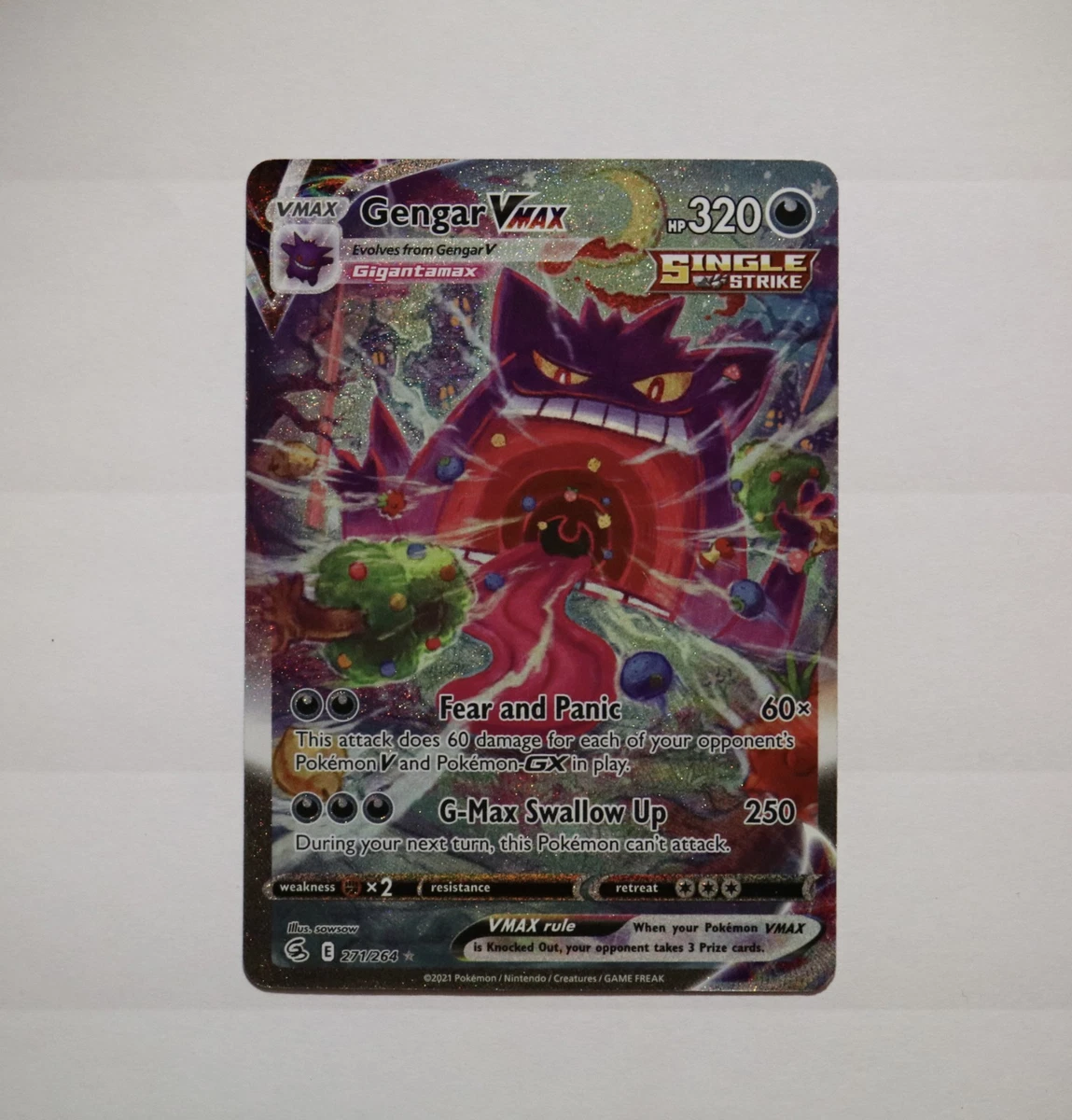 Gengar VMAX 271/264 Swsh08: Fusion Strike for sale | eBay