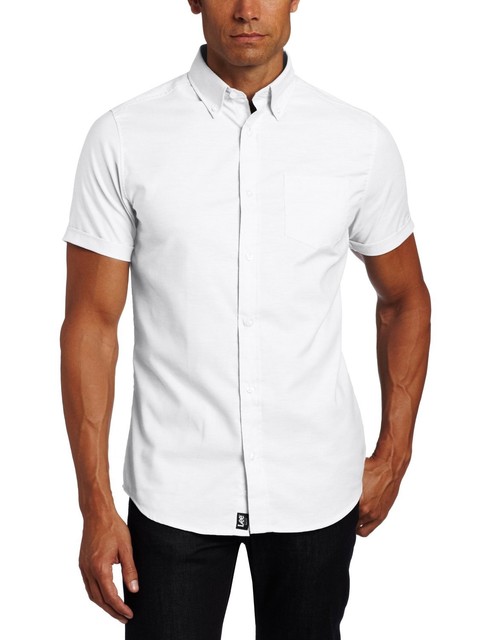 white short sleeve dress shirt
