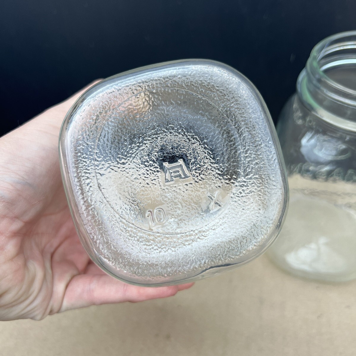 Vintage Atlas Mason Jar Lot Of 2 Hazel Atlas Clear & Green Tint 7
