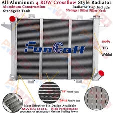 4 Row Aluminum  Radiator for 1991-1993 92 Dodge D250 D350 W250 W350 5.9L Diesel