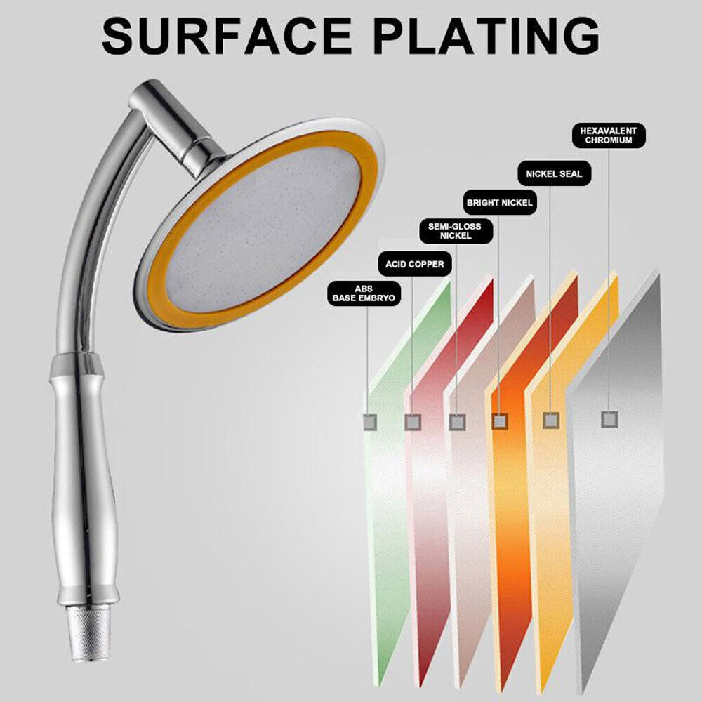Large Shower Head Chrome High Pressure Powerful Bath Heads Water Saving ...