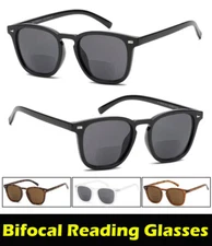 Inner Bifocal Retro Square Reading Sunglasses Sun Reader