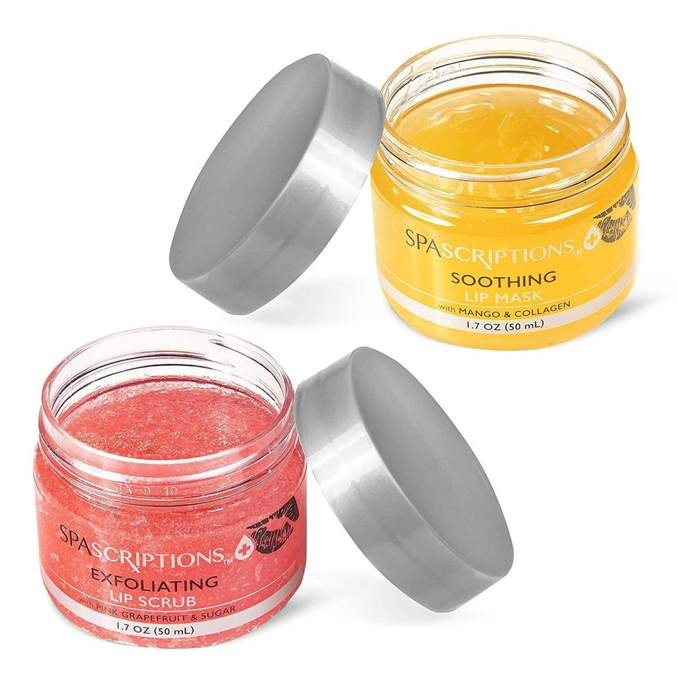 SPASCRIPTIONS Lip Therapy Kit Exfoliating Lip Scrub & Soothing Lip Mask eBay