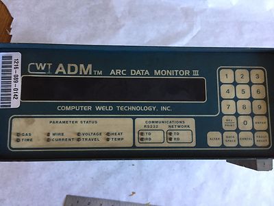 ADM3 MODEL D A3A0149 ARC DATA MONITOR III,COMPUTER WELD TECHNOLOGY,EG