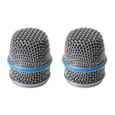 RK320 Ersatzkorb für Shure Beta 57A Instrumenten-Mikrofonn, Silberfarbe, 2-Pack