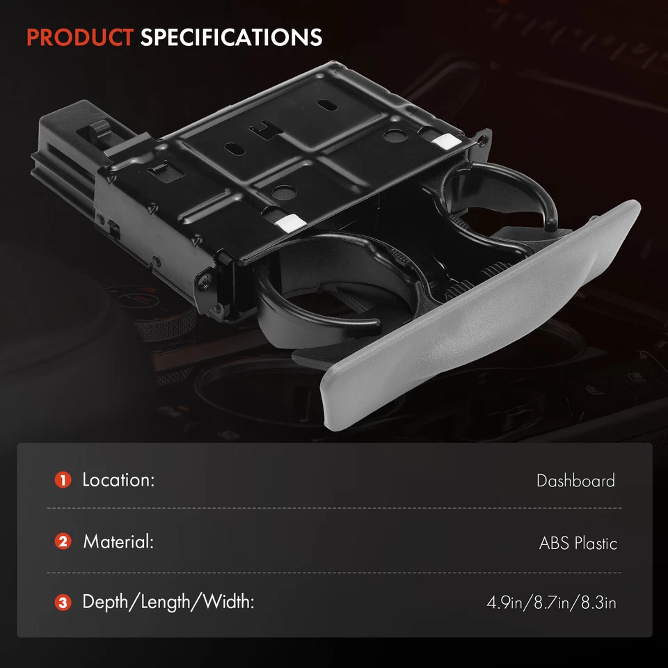 Portavasos gris salpicadero para Ford F-250 F-350 F-450 F-550 Super Duty 1999-2001 Foto 2 de 4