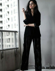 zara velvet trouser suit