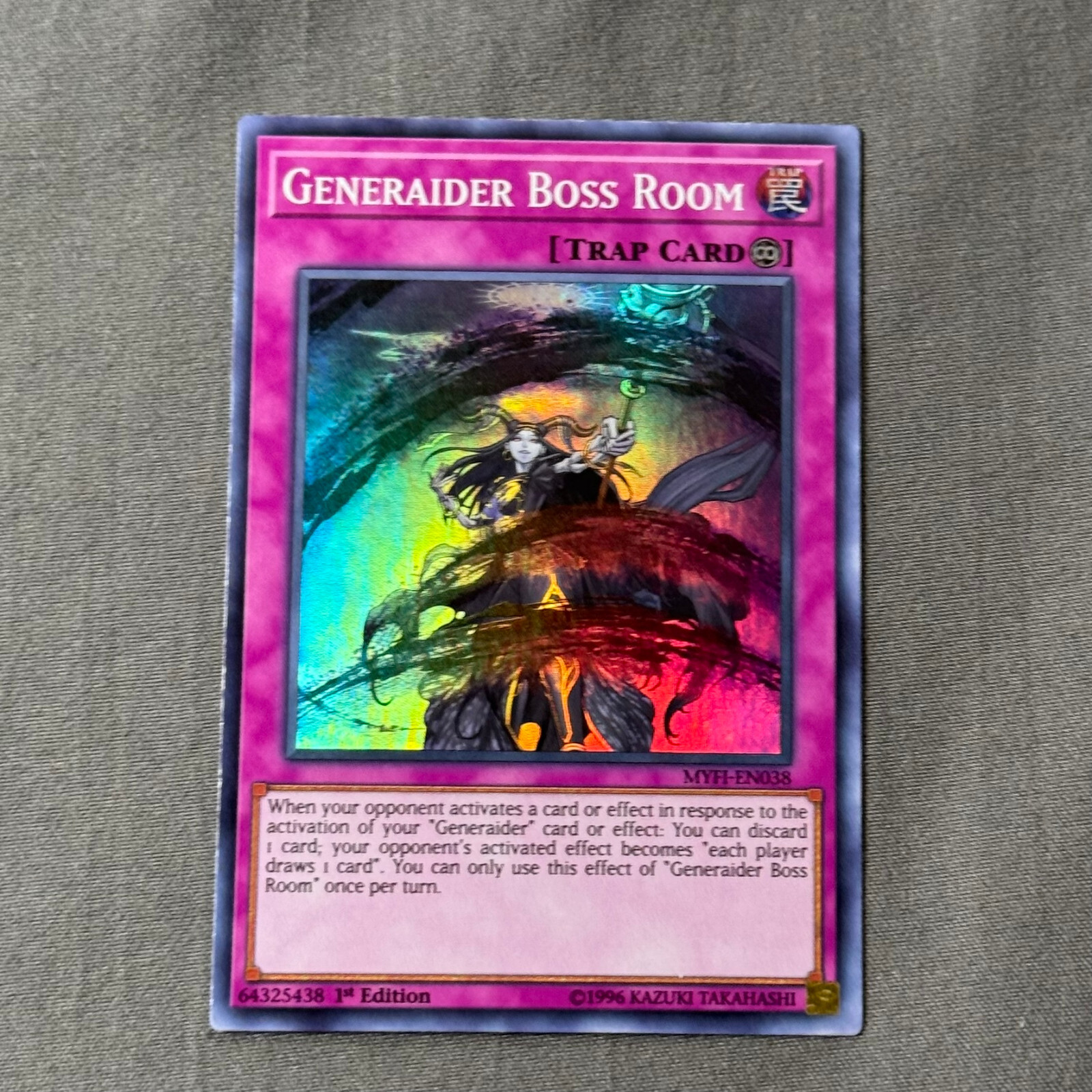 Generaider Boss Room MYFI-EN038 Mystic Fighters 1st Ed Super Rare TCG